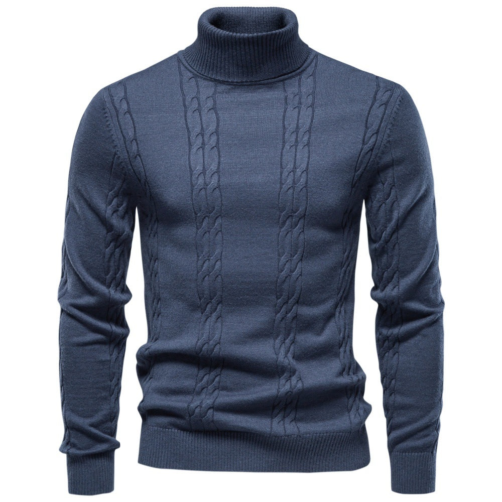 Men’s Cable Knit Turtleneck Sweater