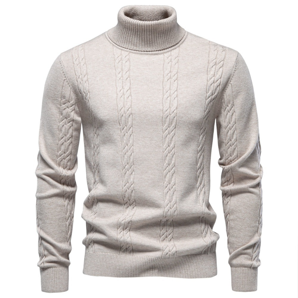 Men’s Cable Knit Turtleneck Sweater