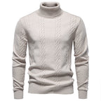 Men’s Cable Knit Turtleneck Sweater