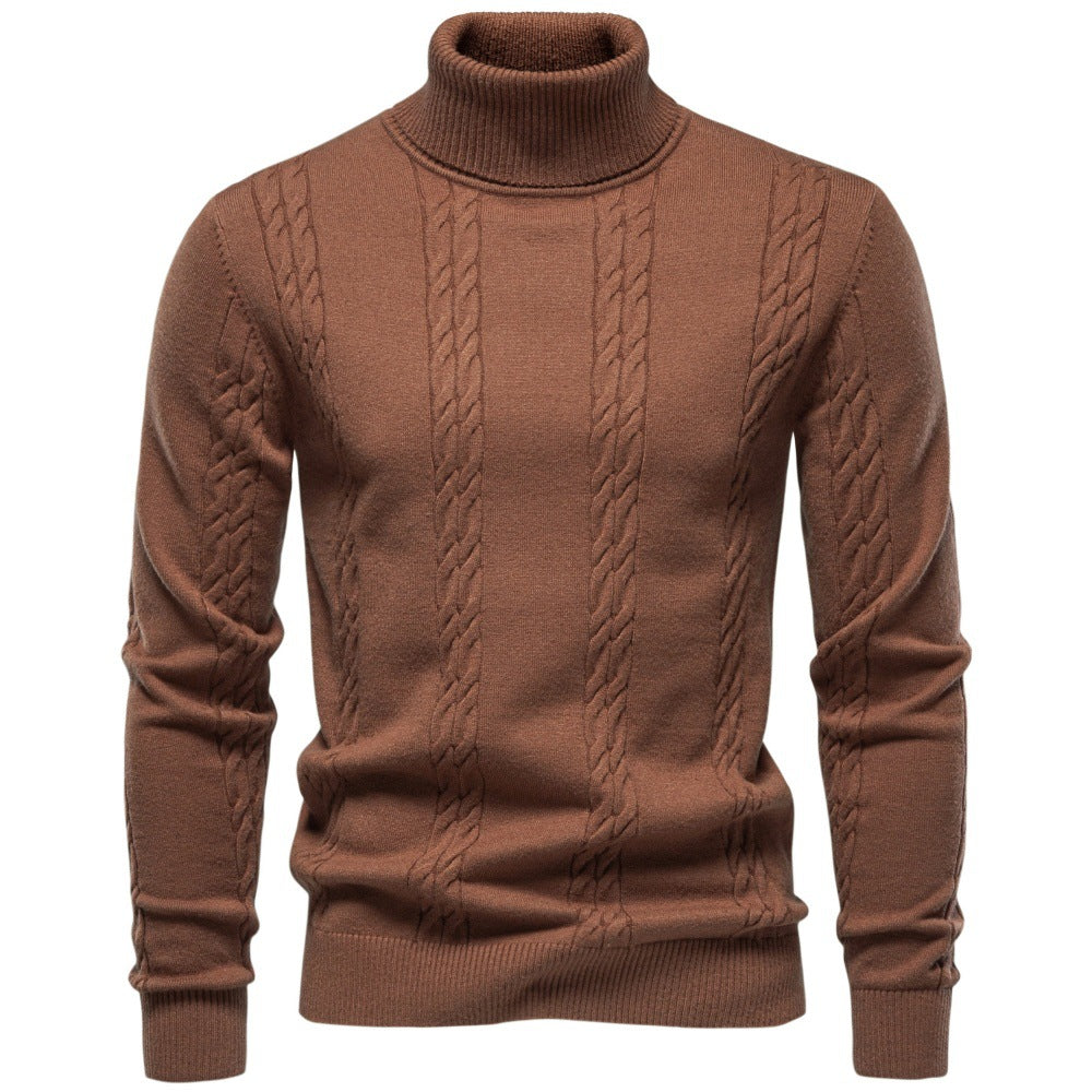 Men’s Cable Knit Turtleneck Sweater