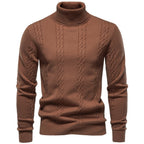 Men’s Cable Knit Turtleneck Sweater
