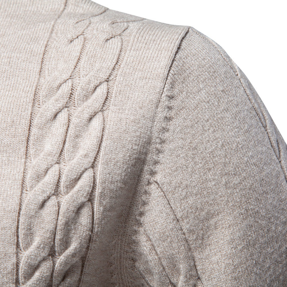 Men’s Cable Knit Turtleneck Sweater