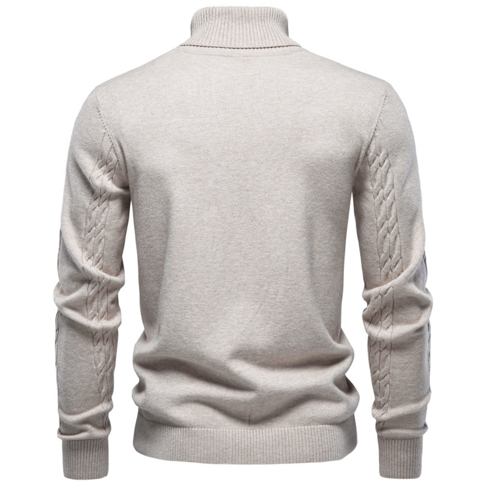Men’s Cable Knit Turtleneck Sweater
