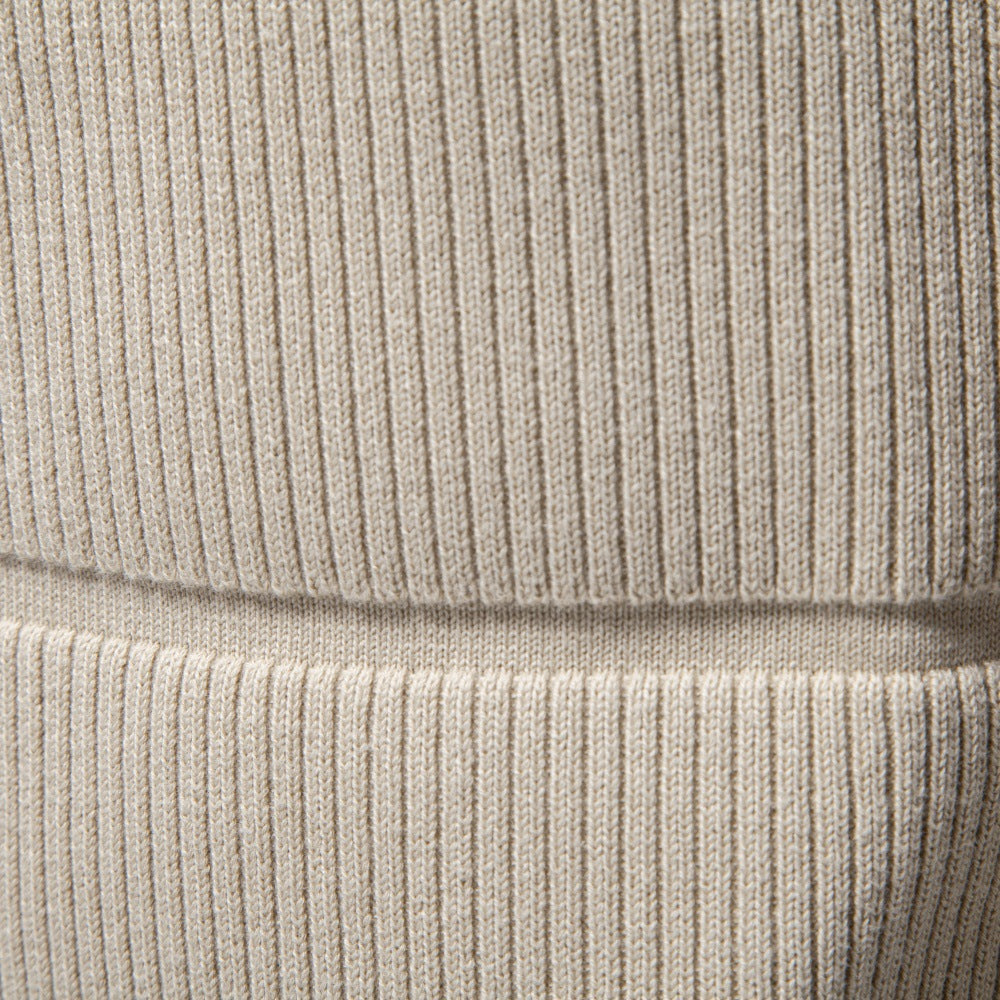Men’s Textured Ribbed Crewneck Cotton Sweater