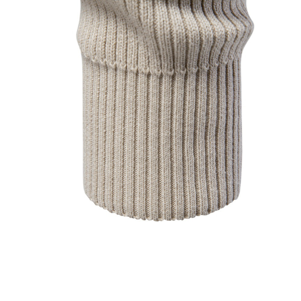 Men’s Textured Ribbed Crewneck Cotton Sweater