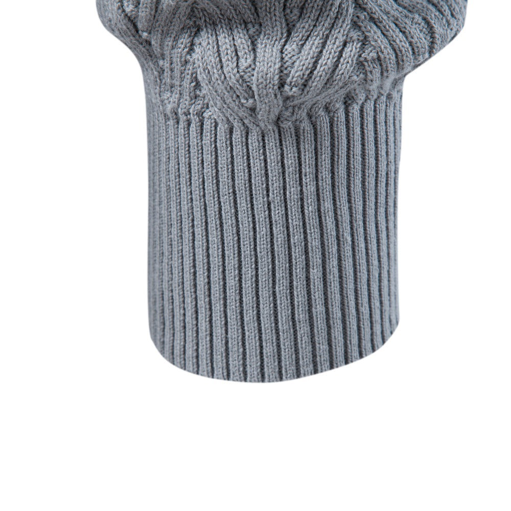 Men’s Textured Button Front Mock Neck Sweater