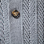 Men’s Textured Button Front Mock Neck Sweater