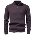 Men’s Ribbed Quarter Zip Cotton Sweater