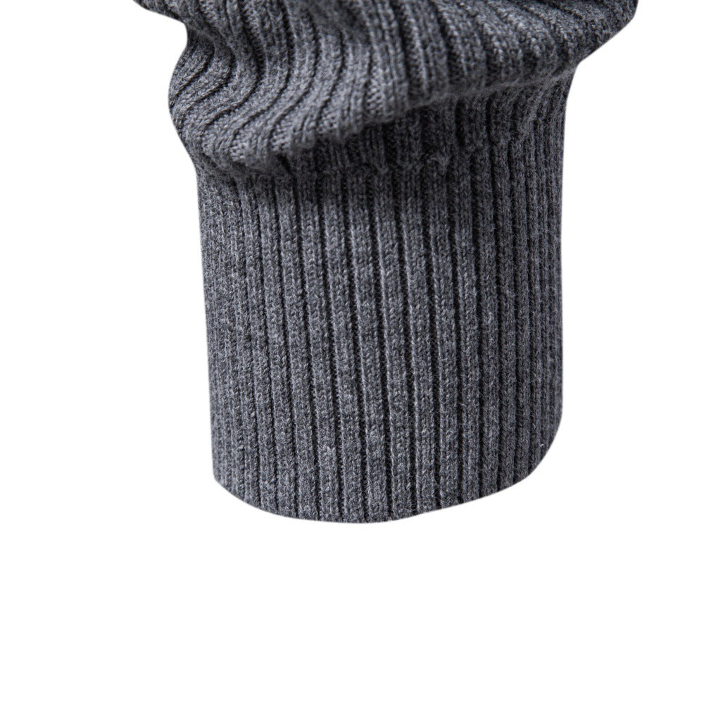 Men’s Ribbed Quarter Zip Cotton Sweater