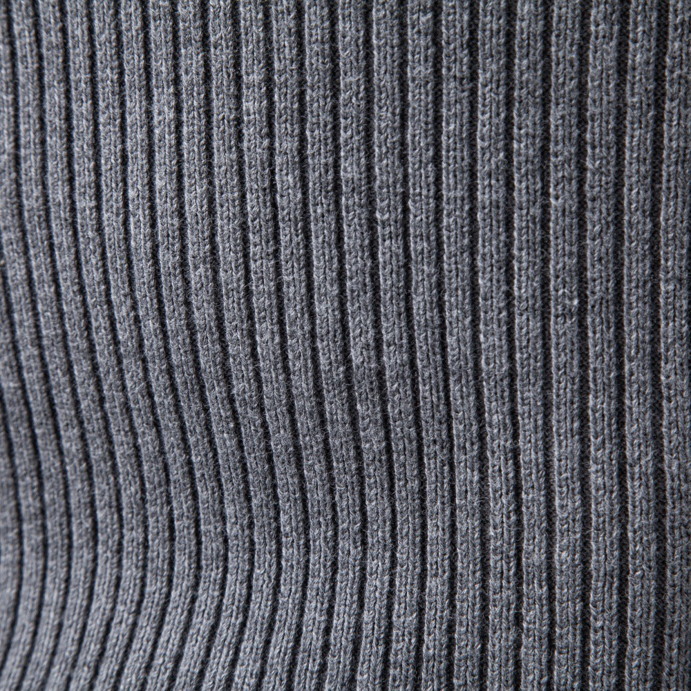 Men’s Ribbed Quarter Zip Cotton Sweater