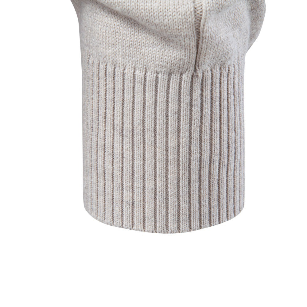 Men’s Quarter Zip Cotton Pullover Sweater