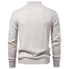 Men’s Quarter Zip Cotton Pullover Sweater