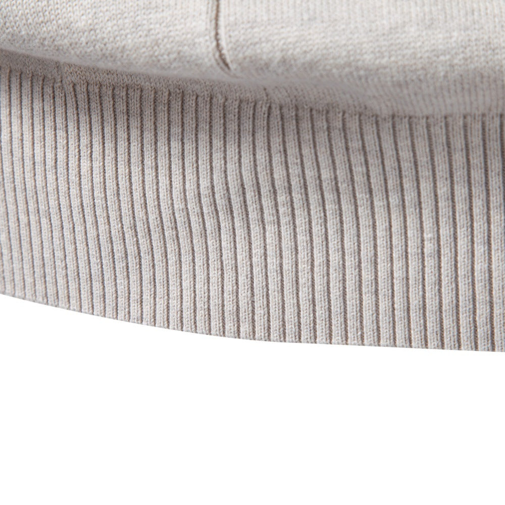 Men’s Quarter Zip Cotton Pullover Sweater