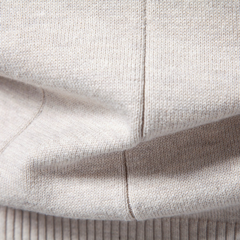 Men’s Quarter Zip Cotton Pullover Sweater
