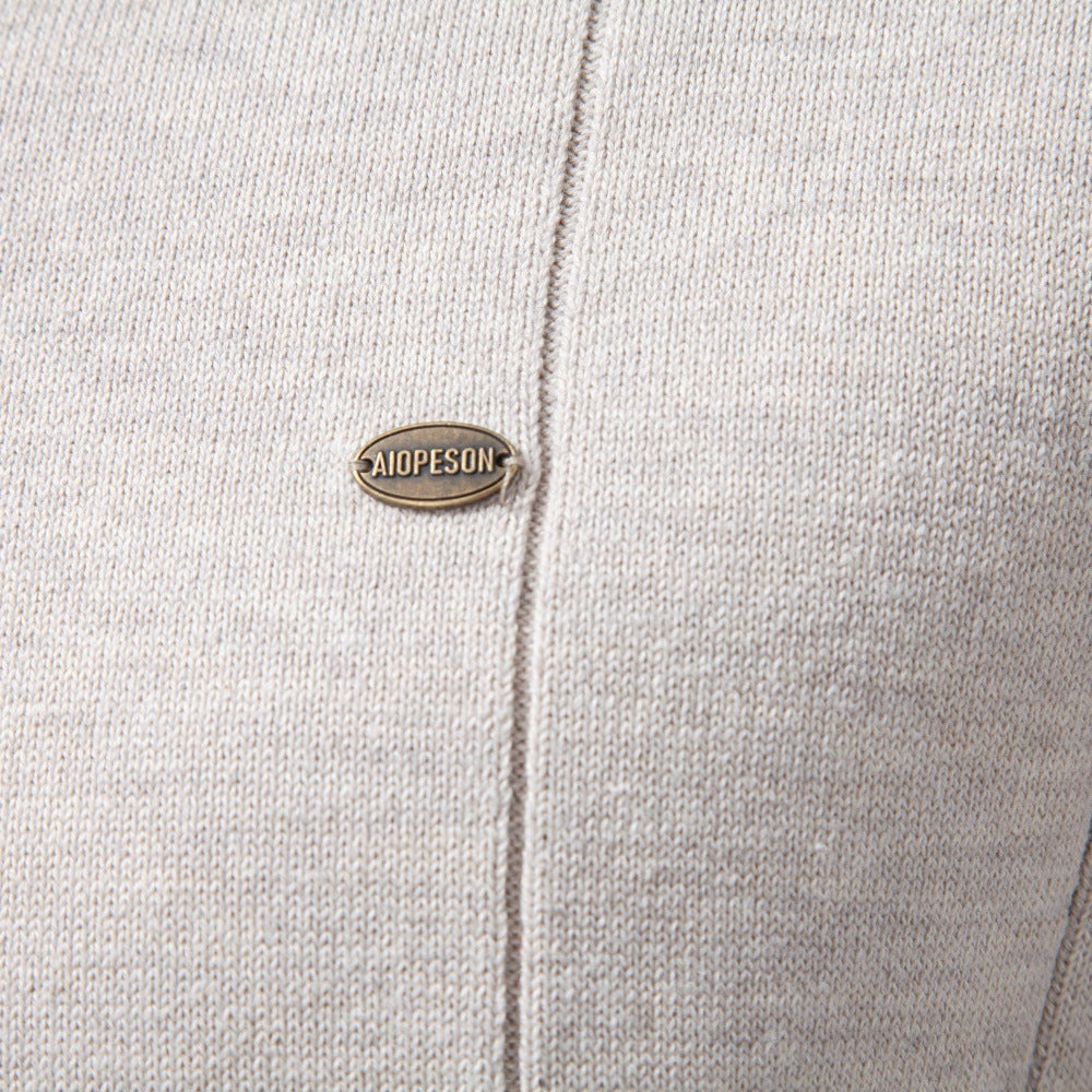 Men’s Quarter Zip Cotton Pullover Sweater