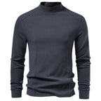 Men’s Mock Neck Long Sleeve Knit Shirt