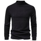 Men’s Mock Neck Long Sleeve Knit Shirt