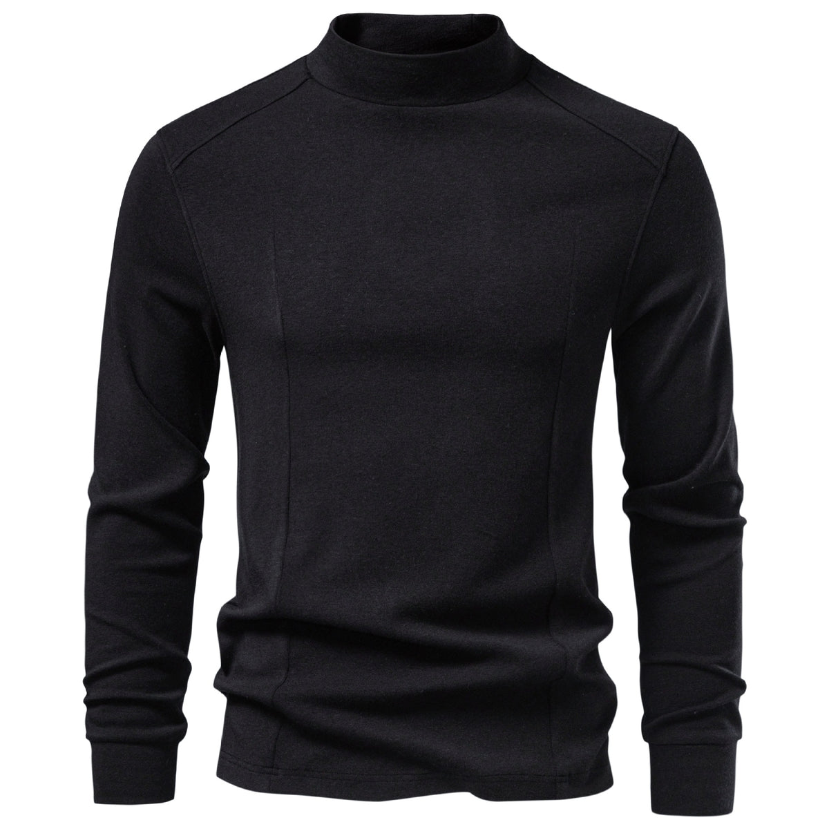 Men’s Mock Neck Long Sleeve Knit Shirt