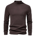 Men’s Mock Neck Long Sleeve Knit Shirt