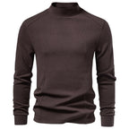 Men’s Mock Neck Long Sleeve Knit Shirt