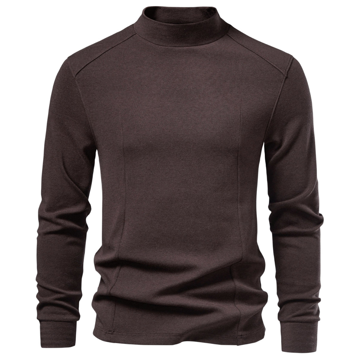 Men’s Mock Neck Long Sleeve Knit Shirt