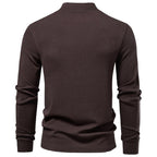 Men’s Mock Neck Long Sleeve Knit Shirt