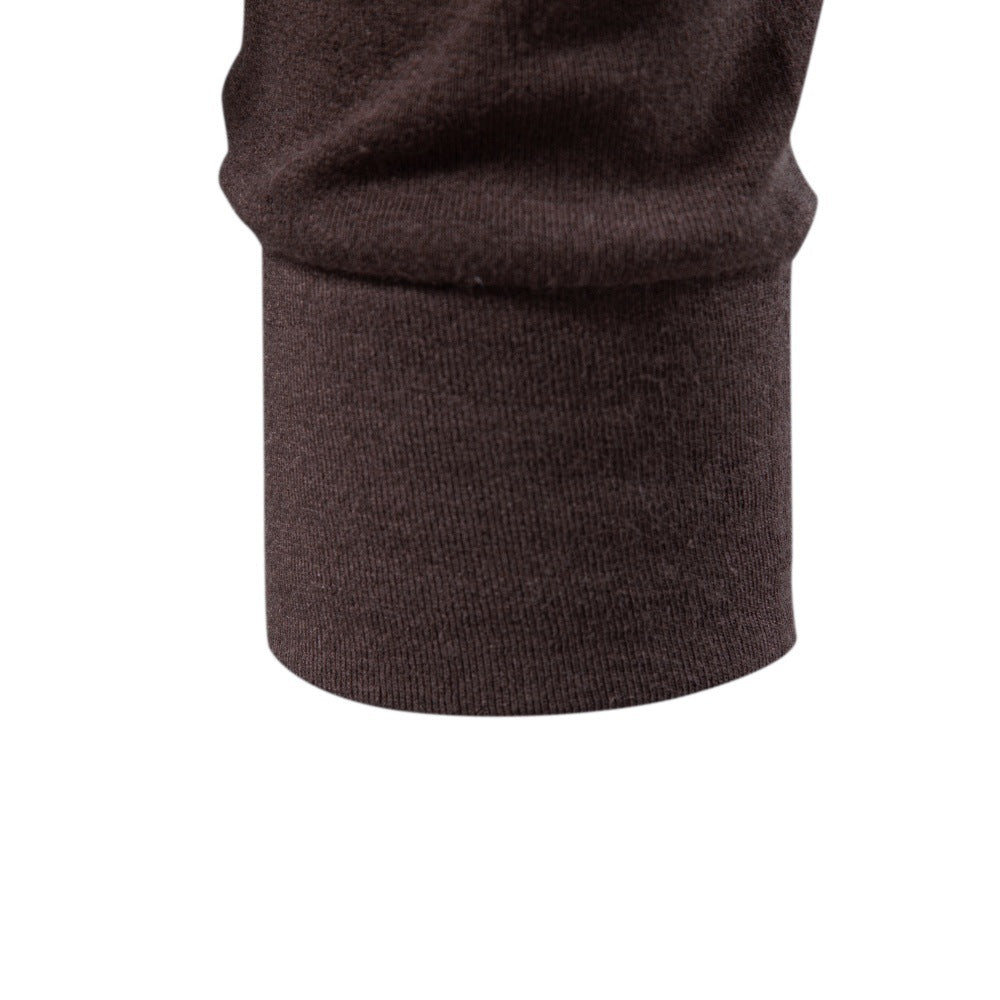 Men’s Mock Neck Long Sleeve Knit Shirt