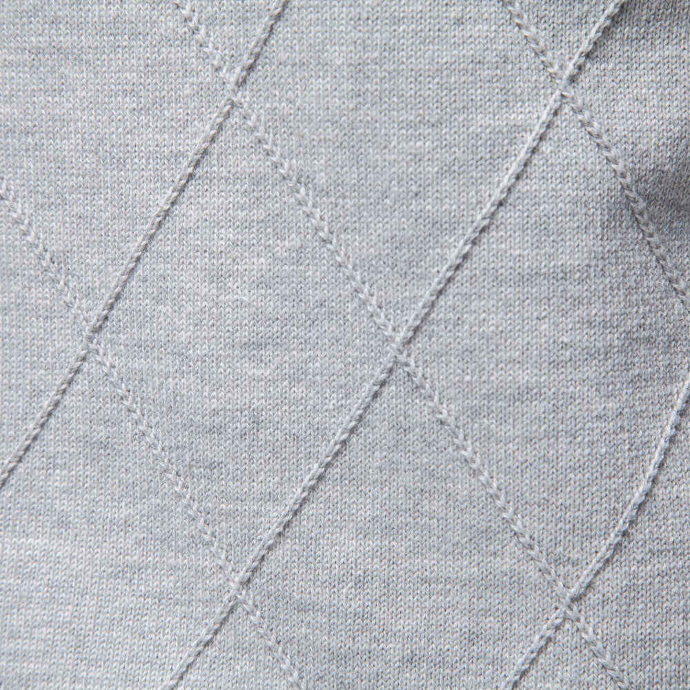 Men’s Diamond Knit Quarter Zip Cotton Sweater