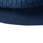 Men’s Cable Knit Long Sleeve Polo Sweater