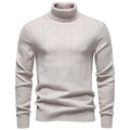 Men’s Vertical Ribbed Turtleneck Sweater