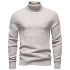 Men’s Vertical Ribbed Turtleneck Sweater