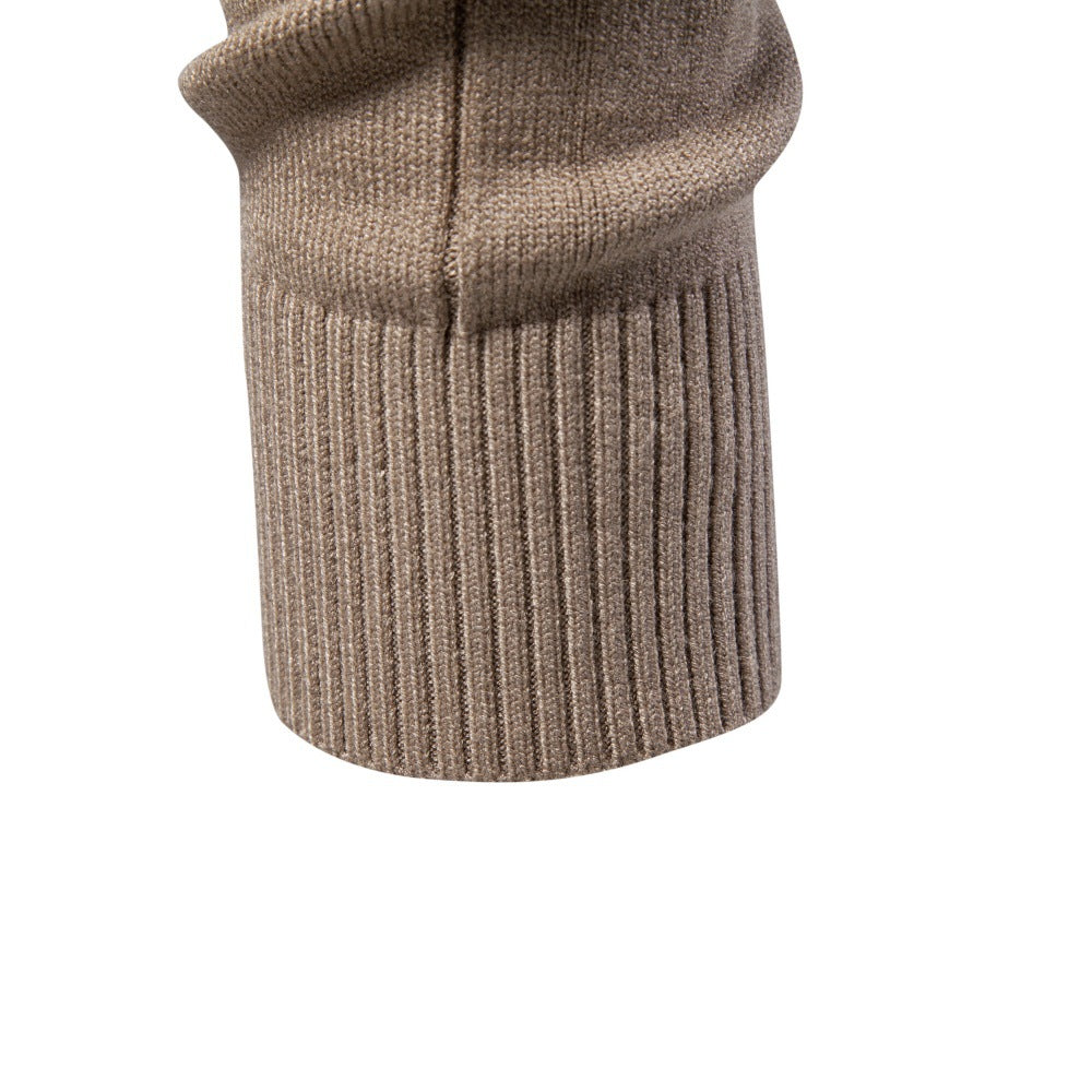 Men’s Vertical Ribbed Turtleneck Sweater