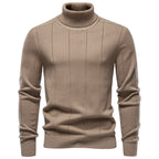 Men’s Vertical Ribbed Turtleneck Sweater