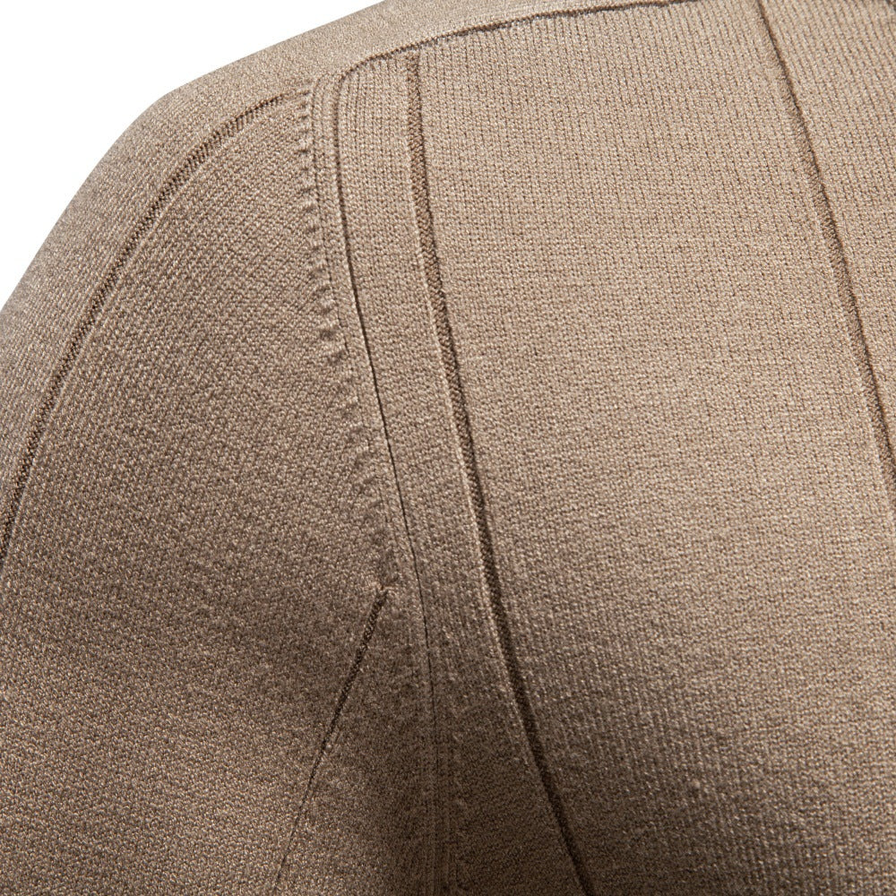 Men’s Vertical Ribbed Turtleneck Sweater