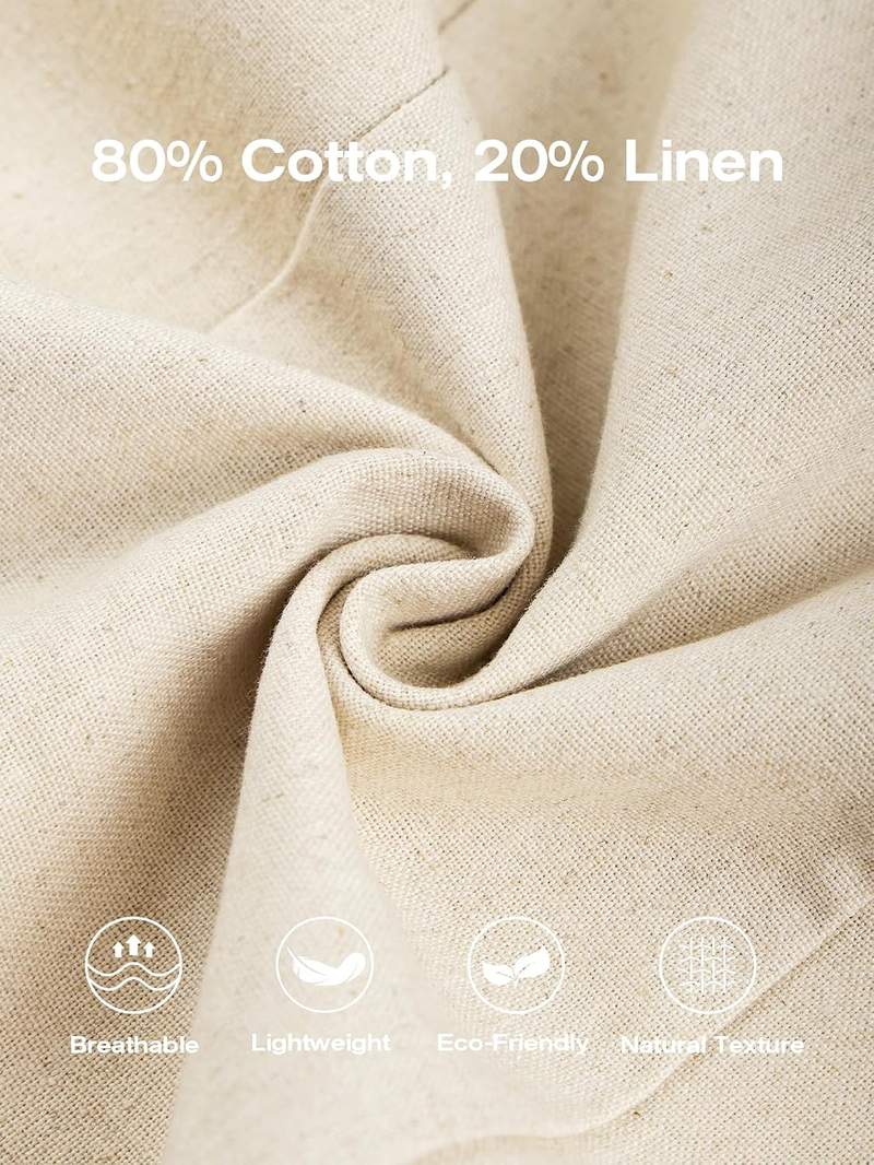Men’s Baggy Linen Cotton Pants Wide Leg Drawstring Pleated Trousers Loose Fit Beach Lounge