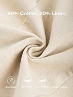 Men’s Baggy Linen Cotton Pants Wide Leg Drawstring Pleated Trousers Loose Fit Beach Lounge